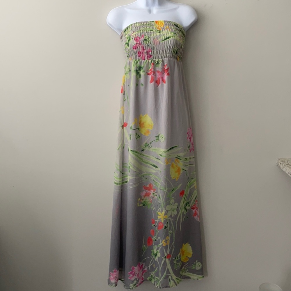 Old Navy Floral Strapless Maxi Dress size XS